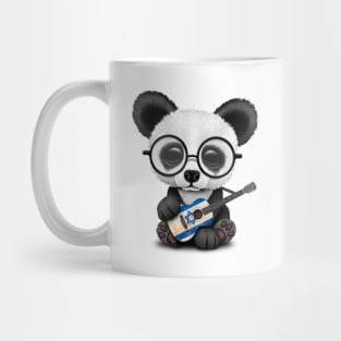 Baby Panda Playing Israeli Flag Guitar Mug